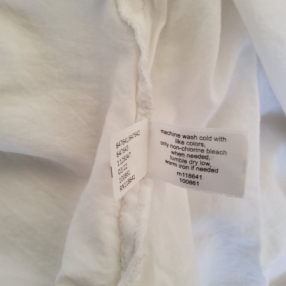 Lane Bryant white embroidered Classic Square-Neck Tank Top Size 16 - Picture 9 of 9